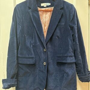 Boden Velvet Navy Blazer - Sz 6